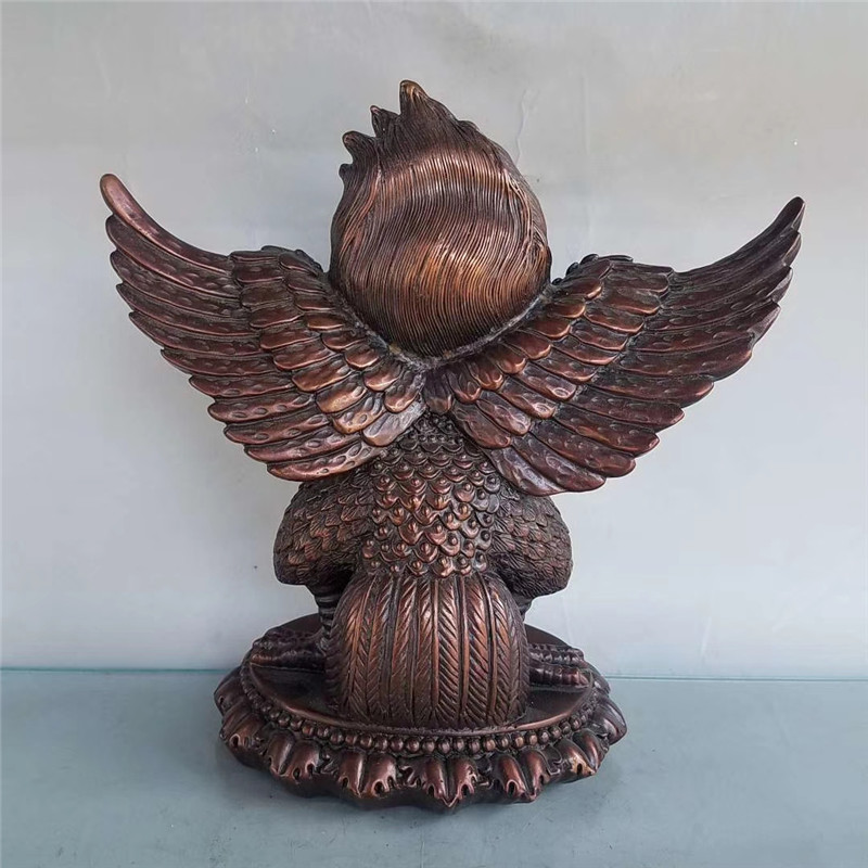 黃銅大鵬鳥(niǎo)擺件 融合傳統(tǒng)與現(xiàn)代的多功能茶臺(tái)裝飾